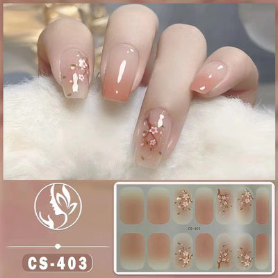 6 Sets of CS Waterproof Gel Nail Film Full Stickers Japanese and Korean Style Little Red Book Same Style Nail Stickers Wholesale