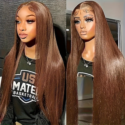 Chocolate Brown #4 Human Hair Wig