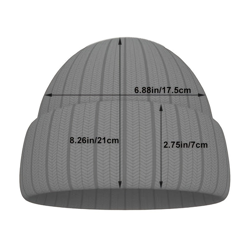 1pc Cozy "BACKWOODS" Thermal Knitted Hat for Men - Soft, Warm, and Breathable - Ideal Gift Choice for Outdoor Enthusiasts and Casual Wear