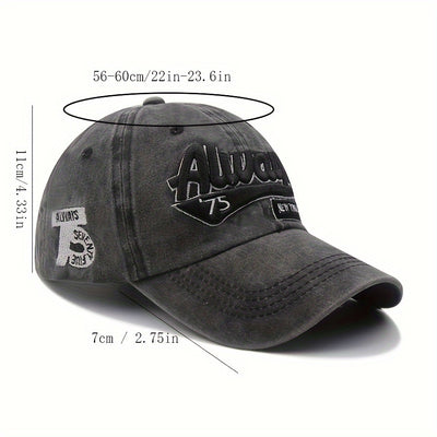 1pc Set Of European And American Embroidered Baseball Cap, 3D Embroidered Baseball Cap, Korean Duckbill Cap, Sun Visor, Couple Style