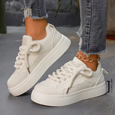Round Toe Low Top Sneakers