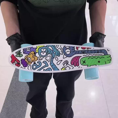 Skateboard adult skateboard park skateboard street skateboard complete skateboard mini cruiser skateboard parade outdoor equipment compact and easy to carry skateboard commuter suitable for backpack storage locker.