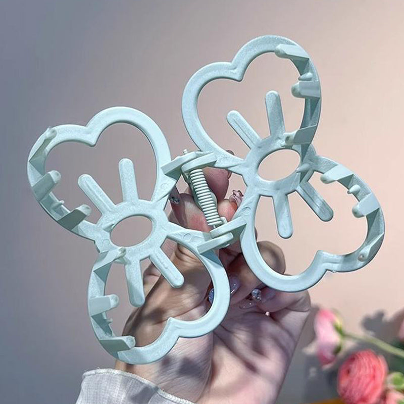 Korean Cute Bowknot Hair Clip Plastic Claw Clip Candy Color Crab Hair Clip
