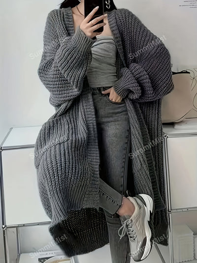 Casual Long Sleeve V-Neck Cardigan
