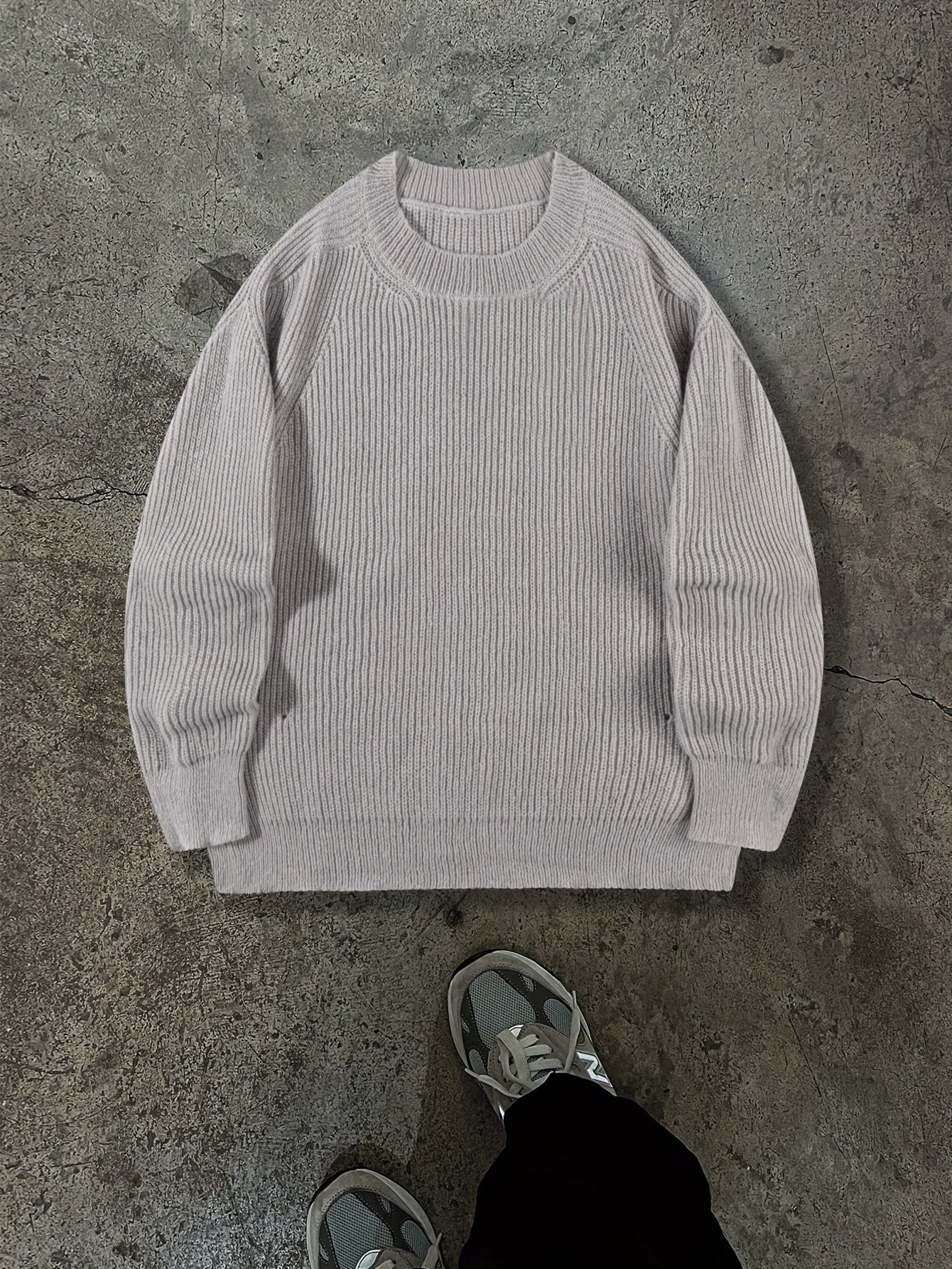 Autumn and Winter Warm Collection, European, American, Japanese, Korean, Loose Casual Bead Pattern, Street Neutral, Men'S and Women'S Knitted, Unique Design, Long Sleeve Short, Falling Shoulder, Simple Sleeve, Pierced Round N