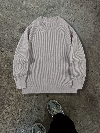 Autumn and Winter Warm Collection, European, American, Japanese, Korean, Loose Casual Bead Pattern, Street Neutral, Men'S and Women'S Knitted, Unique Design, Long Sleeve Short, Falling Shoulder, Simple Sleeve, Pierced Round N