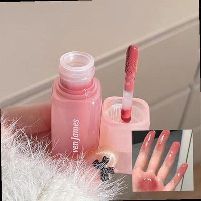 4Pcs Hydrating Lip Gloss Set Non Stick Cup Glossy Finish Highly Pigmented Korean Lip Glaze Plumping Lipgloss Moisturizing Water Mirror Liquid Lipstick Long lasting Natural Makeup