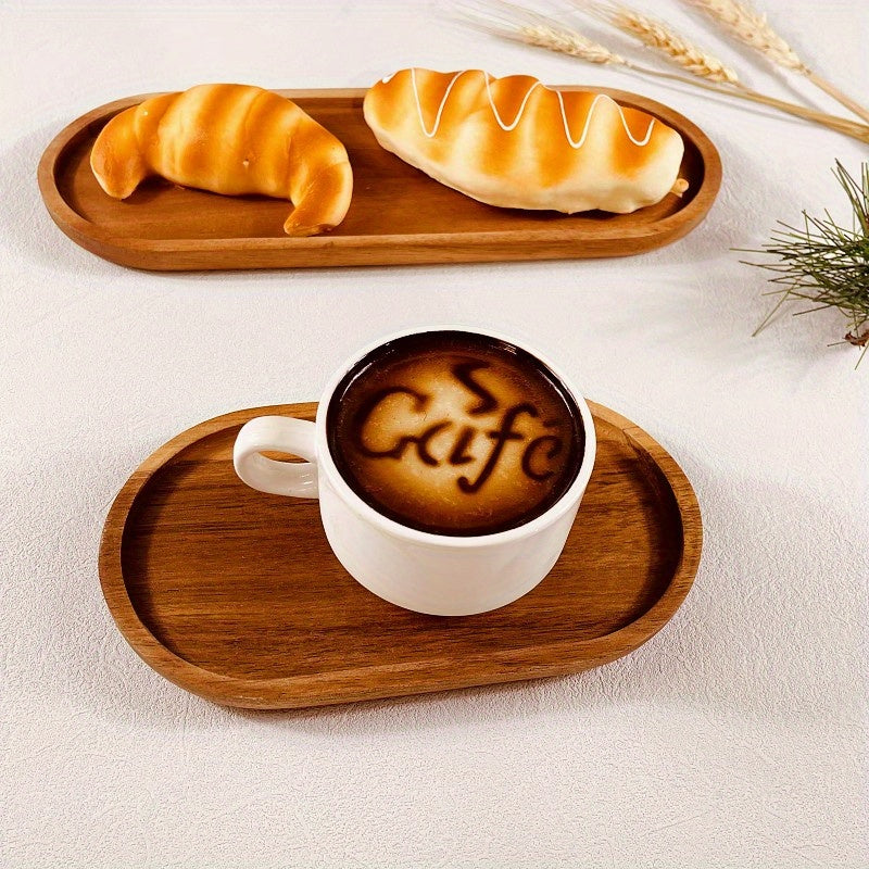 Japanese-Inspired LDQ Elegant Wooden Serving Tray - Space-Saving Design for Food & Drink Service - Perfect for Home Decor and Kitchen Accessories