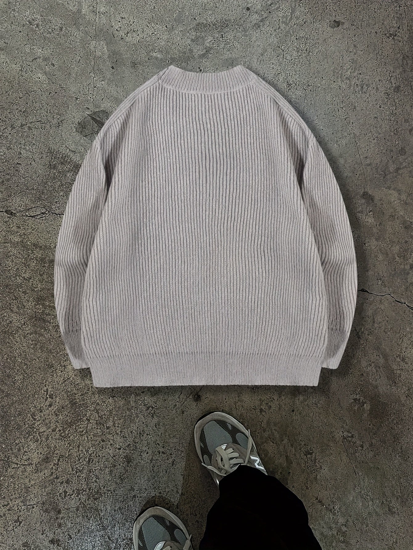 Autumn and Winter Warm Collection, European, American, Japanese, Korean, Loose Casual Bead Pattern, Street Neutral, Men'S and Women'S Knitted, Unique Design, Long Sleeve Short, Falling Shoulder, Simple Sleeve, Pierced Round N