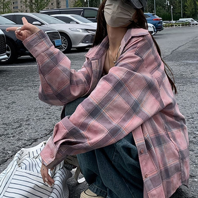 Plaid Print Button Front Shirt