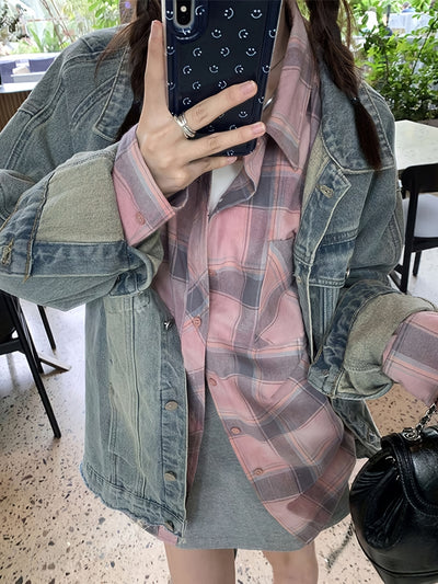Plaid Print Button Front Shirt
