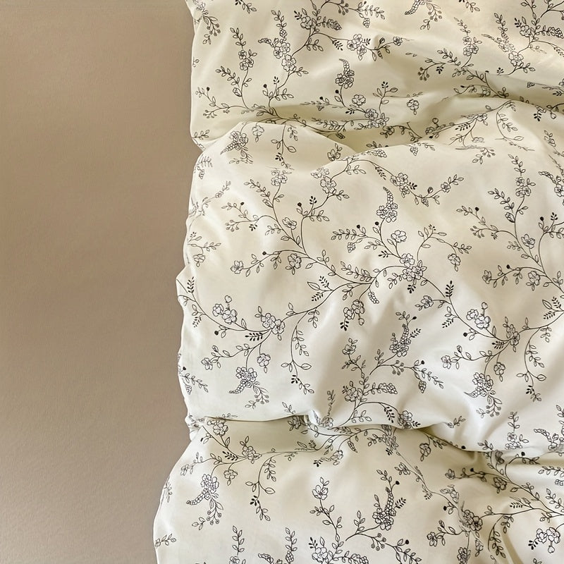 [Soft Duvet Cover] 3pcs Korean-Style Reversible Duvet Cover Set | 1 Duvet Cover + 2 Pillowcases, Soft, Breathable, Charmingly Minimalistic, Comfortable, AA Side Design, Suitable As Gifts for Valentine's Day, Thanksgiving, Mot