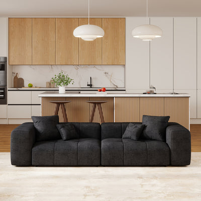 Modern 2-Seater Sectional Sofa - Modular Loveseat Couch with Cushioned Backrest, Space-Saving Sleeper Sofa for Small Apartments, Living Room, Bedroom, Office - Easy Assembly, No Tools Needed, Durable Fabric Upholstery - Ideal