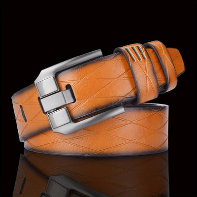Retro Men'S Needle Buckle Belt with High Quality Faux Leather Casual Business Belt, Youth Retro Simple Belt, Korean Edition