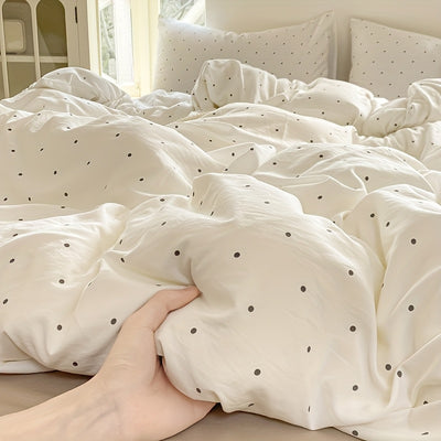 [Soft Duvet Cover] 3pcs Korean-Style Reversible Duvet Cover Set | 1 Duvet Cover + 2 Pillowcases, Soft, Breathable, Charmingly Minimalistic, Comfortable, AA Side Design, Suitable As Gifts for Valentine's Day, Thanksgiving, Mot
