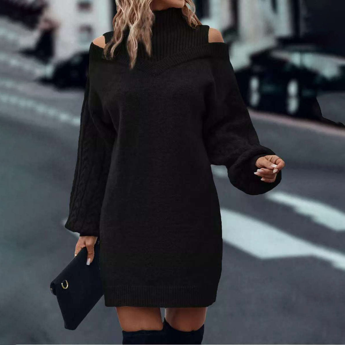 Women's Half Turtleneck Sweater Top