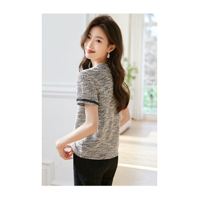 Ribbon Patchwork Easy Matching Easy To Wear Bottoming Top
