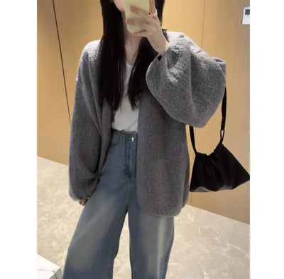 Spring Loose Cardigan Sweater Top For Women