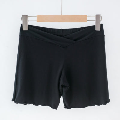 Summer Anti-exposure Belly Support Summer Thin Leggings Shorts Low Waist Plus Size