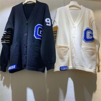 New Loose White Cardigan Female Korean Version