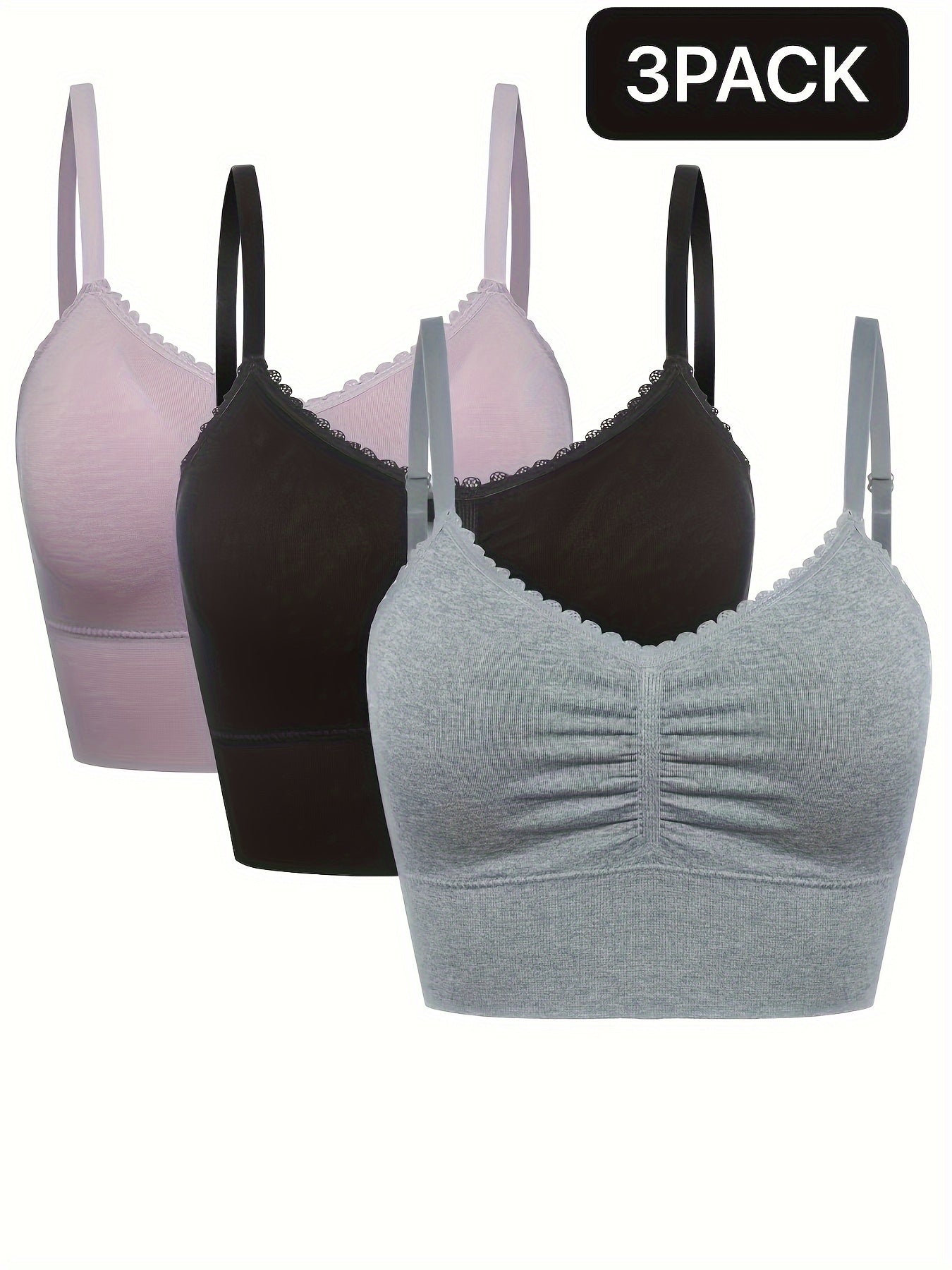 [3pcs] Seamless High-Elasticity Bras