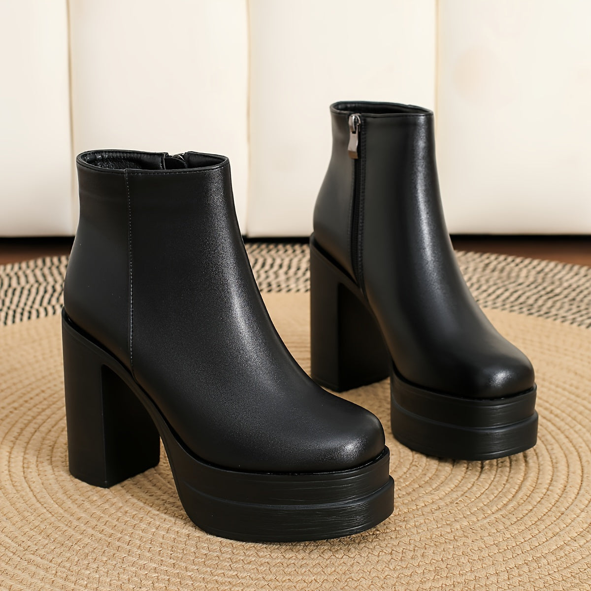 Women's high-heeled short boots and bare boots thick-heeled High Quality platform Women's boots
