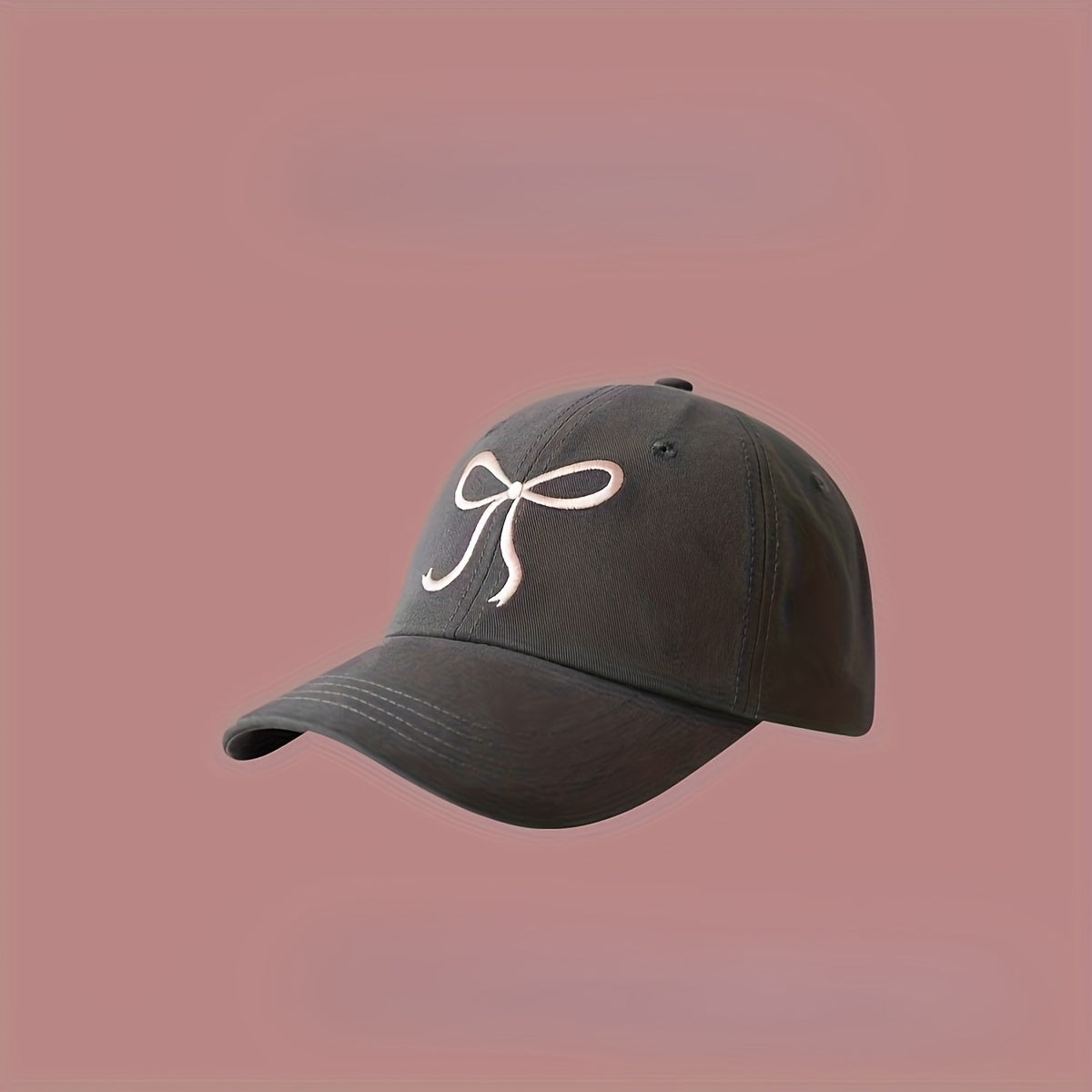 Pink Bowknot Baseball Cap - Adjustable Sun Protection Hat for Women, Lightweight & Stylish Korean-Inspired Design, Perfect for Travel, Beach Outings & Casual Wear, Sun Protection Headwear | Trendy Baseball Cap | Polyester Fib