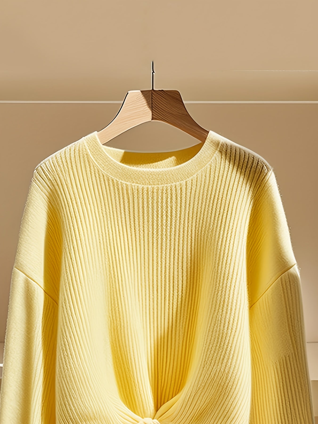 Fashion Lace Up Pullover Long Sleeve Women's Tops Hot Soft Long Sleeve Women's Sweater Daily Casual Commuting Warm Autumn Winter Clothing Premium Quality Women's clothing with fabric construction