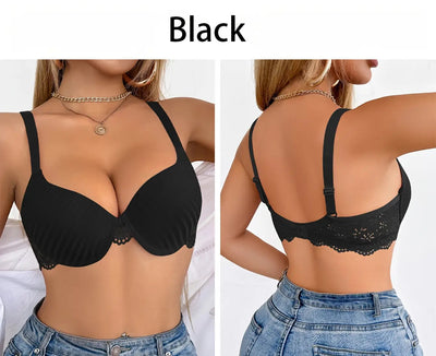 [6pcs] Elegant Striped Push-Up Bras