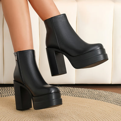 Women's high-heeled short boots and bare boots thick-heeled High Quality platform Women's boots