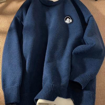 Japanese-Style Two-Piece Sweater for Men, Knitted for Autumn And Winter, Suitable As an Inner Layer for Winter Wear.