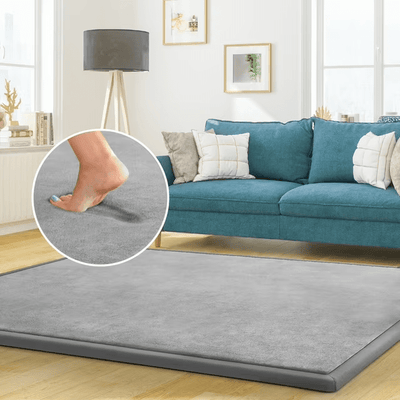 1pc Japanese Tatami Mat, Coral Velvet Mellow Mat, Baby Play Mat For Floor, 1.2 Inch Thick Crawling Rugs, Padded Foam Area Mat For Kids Playroom, Playpen, Nursery, Living Room, Yoga Mat, Non-Slip Backing