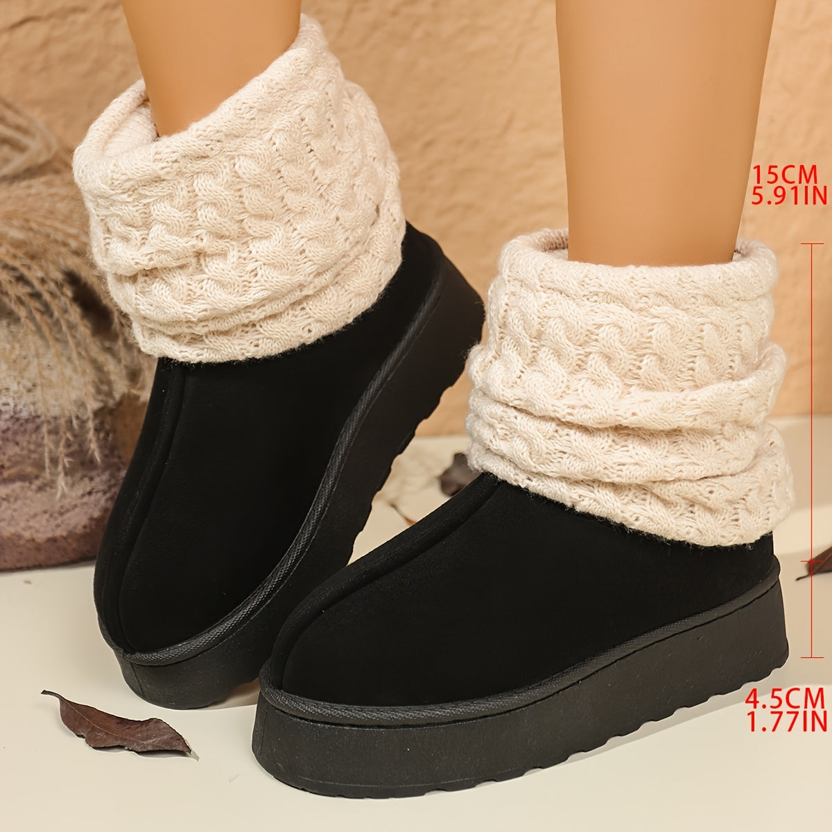 Cozy Slip-On Mid-Calf Boots