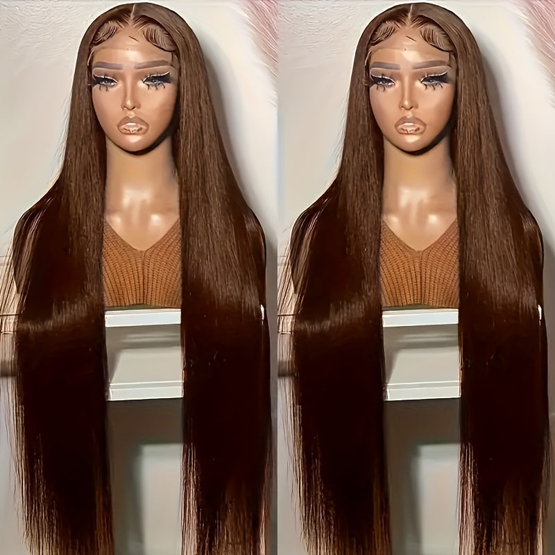 Chocolate Brown #4 Human Hair Wig
