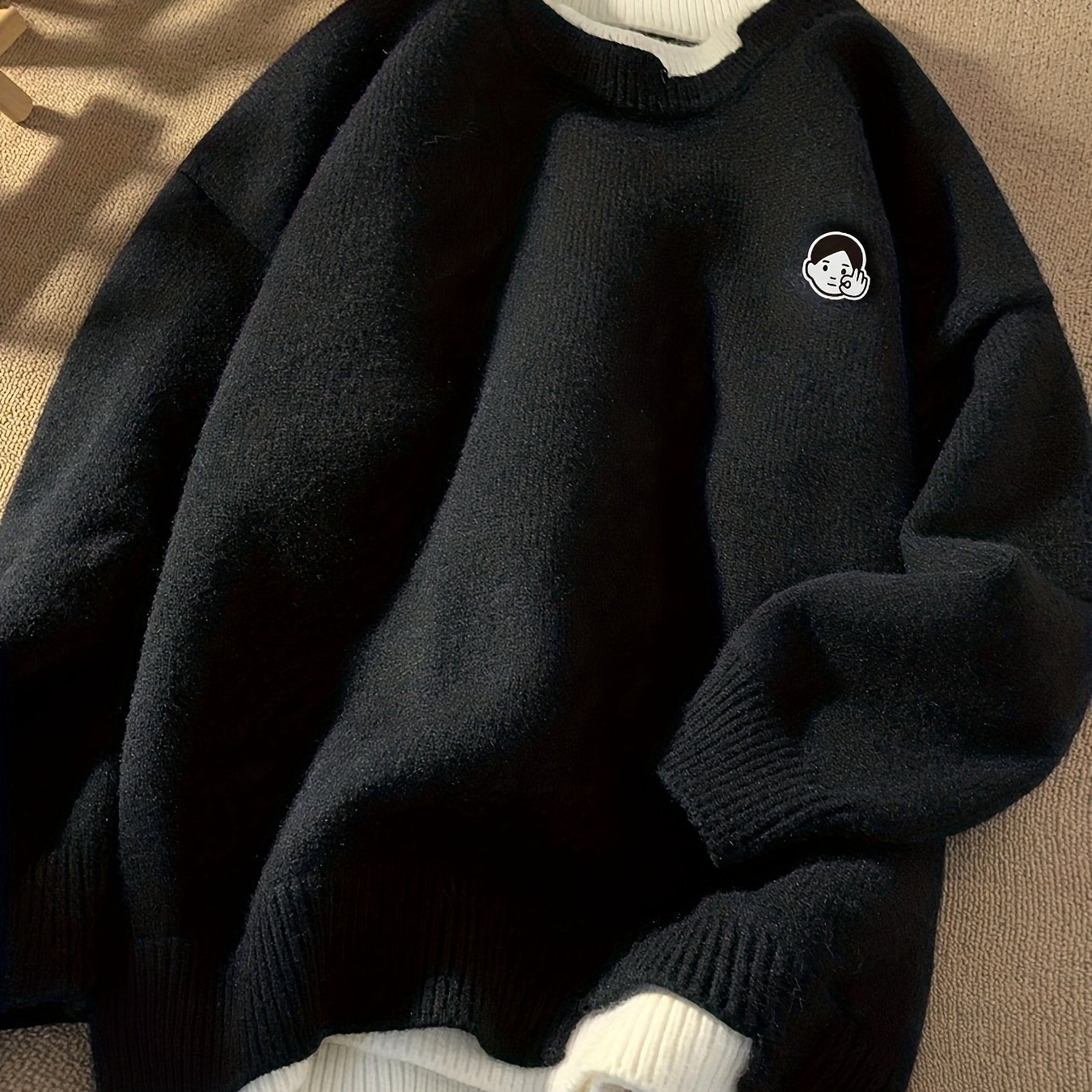 Japanese-Style Two-Piece Sweater for Men, Knitted for Autumn And Winter, Suitable As an Inner Layer for Winter Wear.