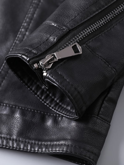 [Compact Size] Men's Slim Fit Jacket - Trendy Korean Style with Fleece Lining, Zipper Closure & Multiple Pockets for Fall and Winter Warmth