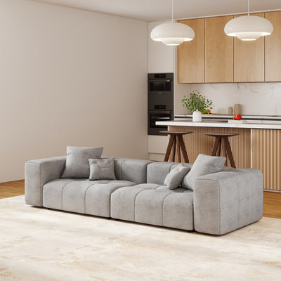 Modern 2-Seater Sectional Sofa - Modular Loveseat Couch with Cushioned Backrest, Space-Saving Sleeper Sofa for Small Apartments, Living Room, Bedroom, Office - Easy Assembly, No Tools Needed, Durable Fabric Upholstery - Ideal
