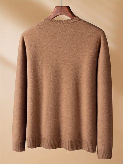 KAISER Men's Cozy Wool V-Neck Sweater - Casual Striped Long Sleeve Pullover for Fall/Winter, Soft & Warm, Korean And Japanese Targeted, Fashion