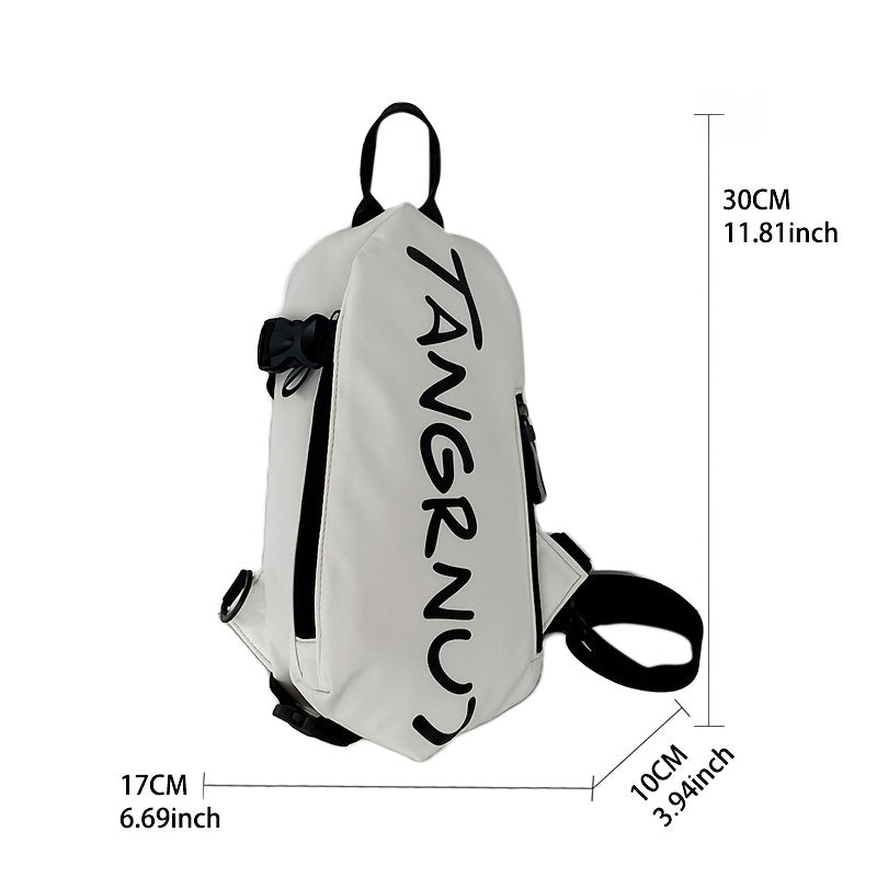 Men's and Women's Chest Bag, Shoulder Crossbody Bag, Adjustable Shoulder Bag, Motorcycle Korean Style Casual Small Waist Bag, Men's Bag