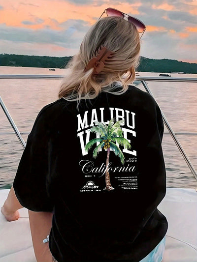MALIBU VIBE California Graphic Long Sleeve T-Shirt