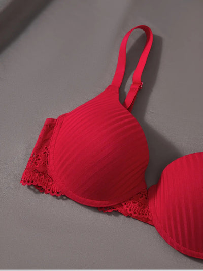 [6pcs] Elegant Striped Push-Up Bras