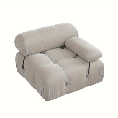 U-Shaped Minimalist Velvet Sofas, 138.6" Convertible Modular Sectional Couch, Modern Comfy Sectional Couches with 2 Chaise Ottomans for Living Room Office Apartment