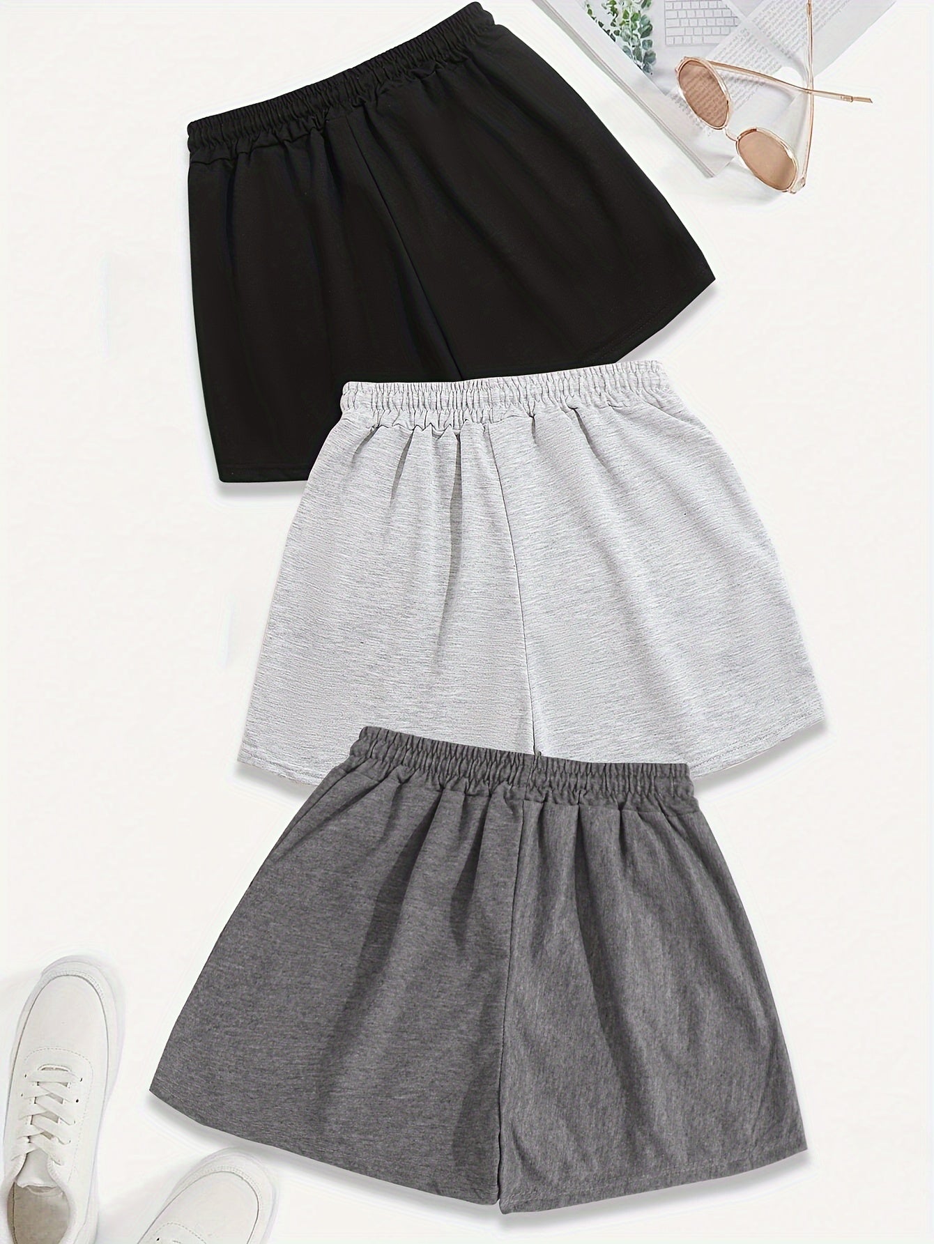 [3-Pack] Casual Drawstring Shorts
