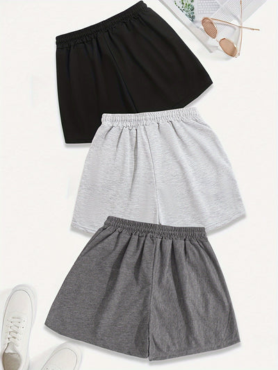[3-Pack] Casual Drawstring Shorts