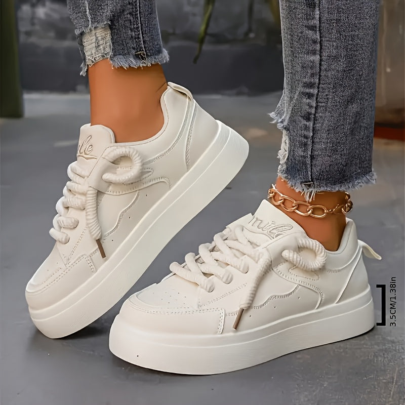 Round Toe Low Top Sneakers