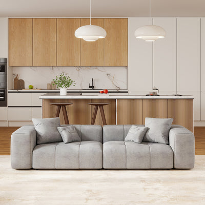Modern 2-Seater Sectional Sofa - Modular Loveseat Couch with Cushioned Backrest, Space-Saving Sleeper Sofa for Small Apartments, Living Room, Bedroom, Office - Easy Assembly, No Tools Needed, Durable Fabric Upholstery - Ideal