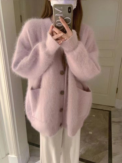 Women's Korean-style Fashionable Soft-glutinous Sweater Coat