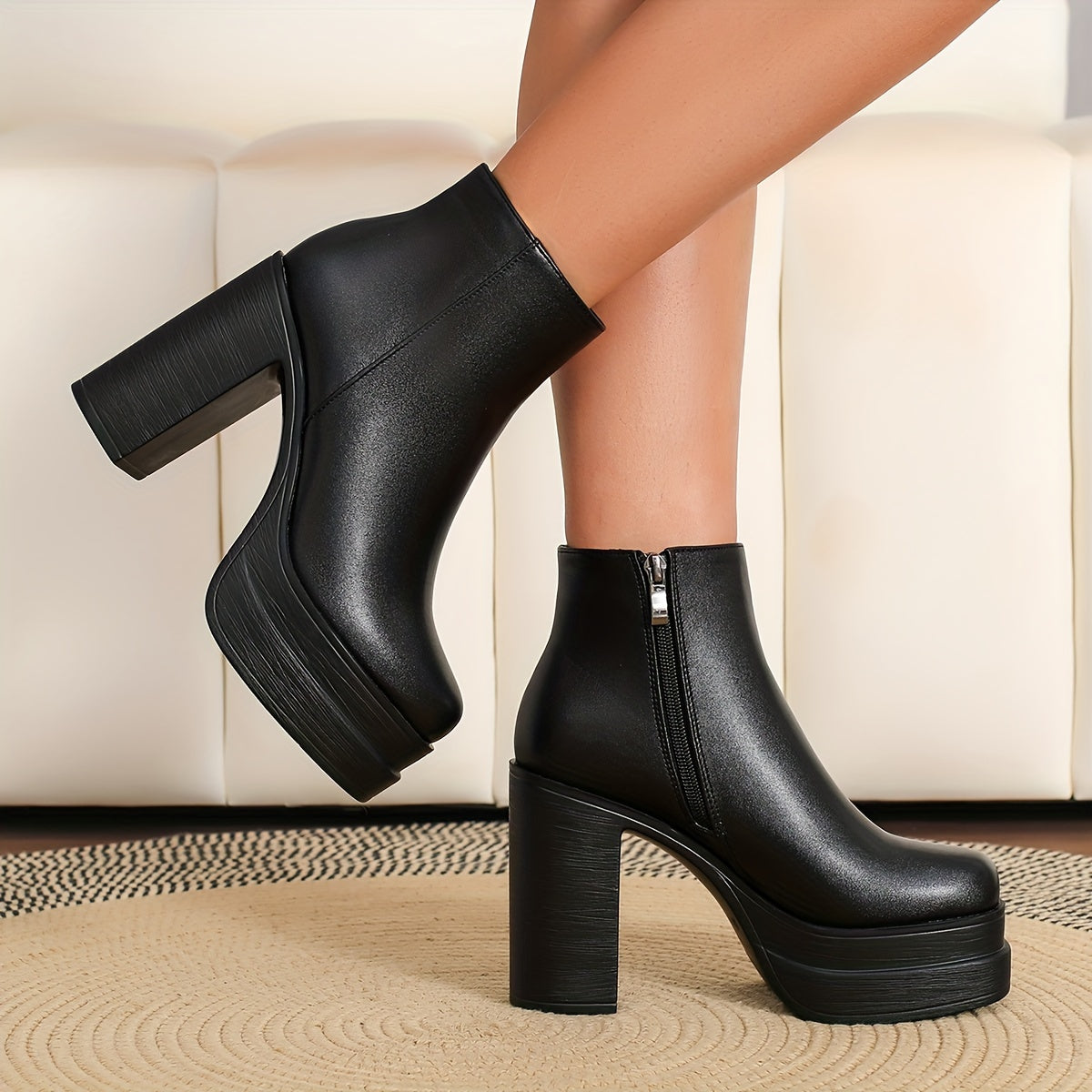 Women's high-heeled short boots and bare boots thick-heeled High Quality platform Women's boots