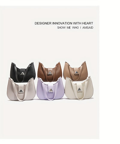 Korean High-end Texture Bag for Women, Fashionable And Versatile, Simple Single Shoulder Underarm Bag, Crescent Shaped Bag for Women