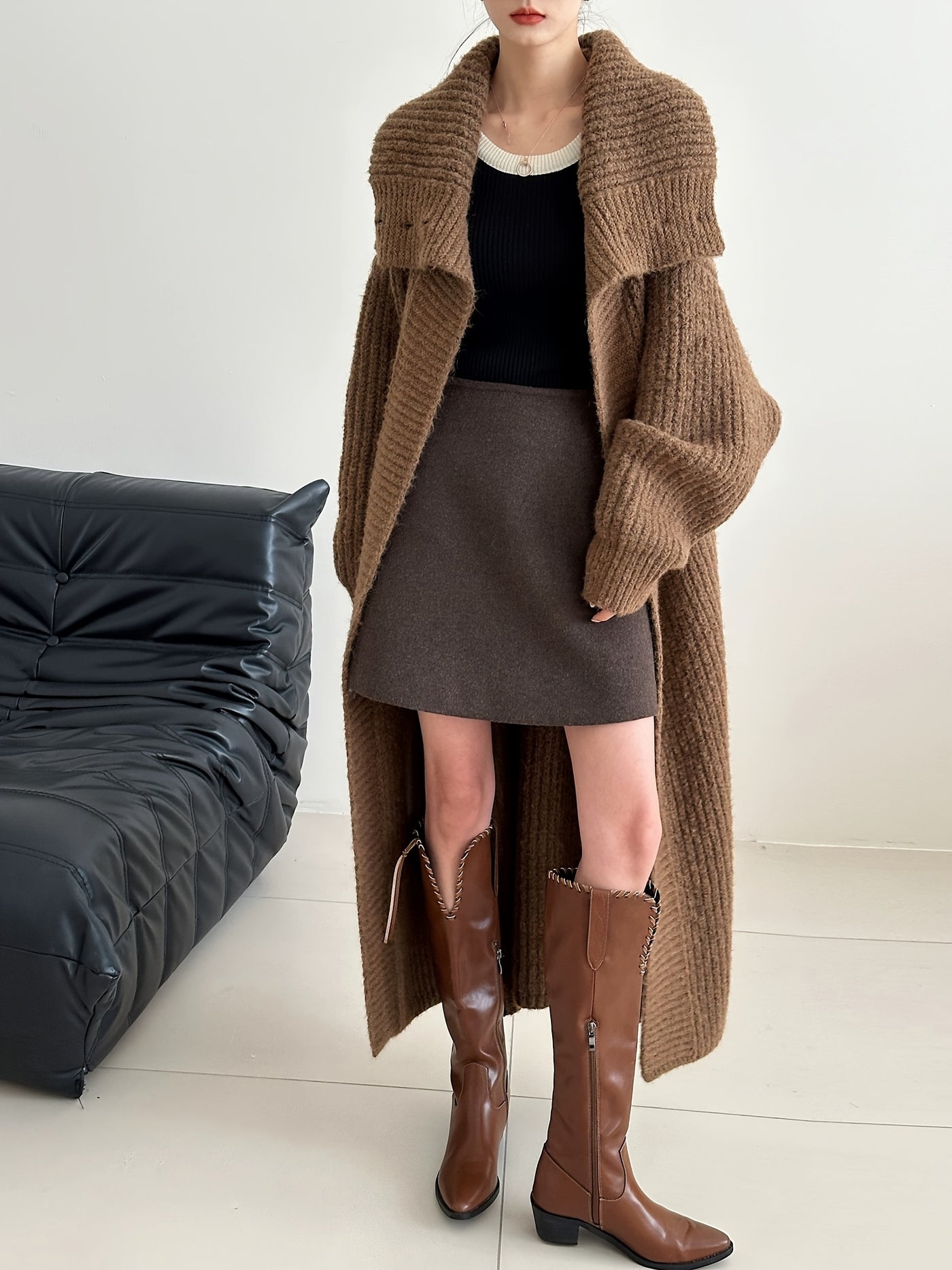 Oversized Knit Coat